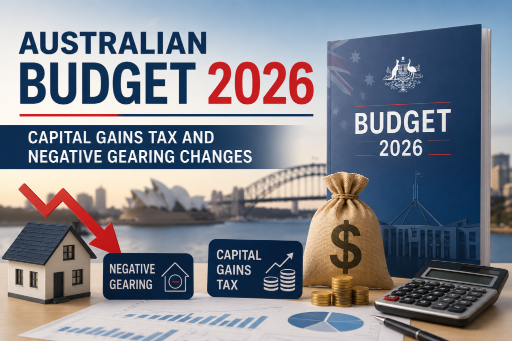 Australian Budget 2026: Capital Gains Tax and Negative Gearing Changes