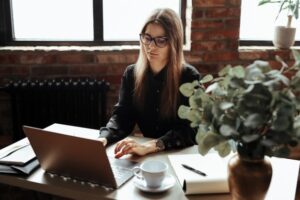 Beautiful Young Woman Home Office Working From Home Teleworking Concept 144627 46780
