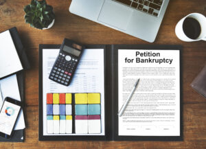 Petition Bankruptcy Debt Loan Overdrawn Trouble Concept