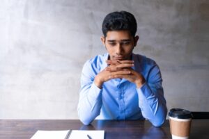 Sad Author Thinking Article Feeling Writers Block 1262 14347